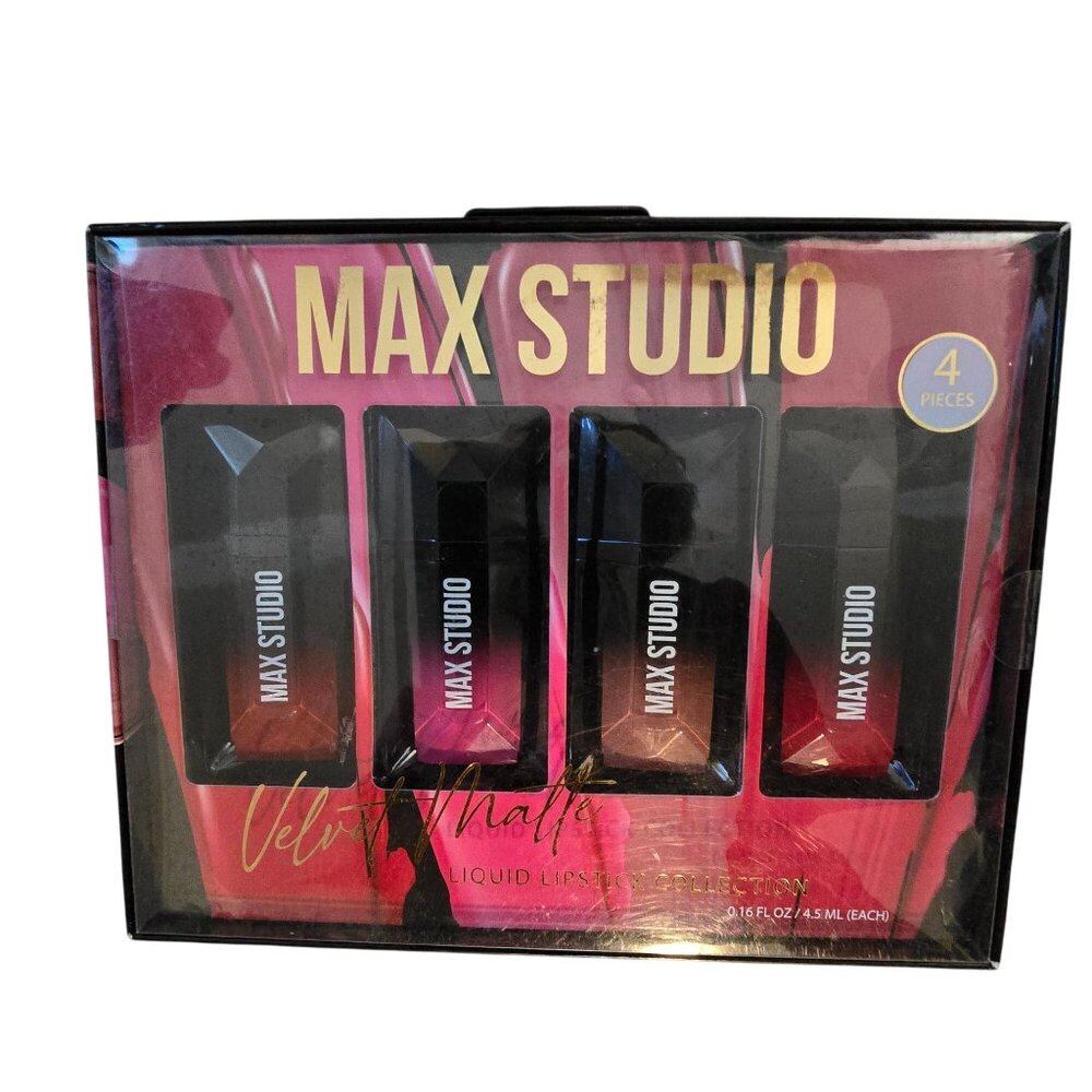 Max Studio Velvet Matte Liquid Lipstick Collection‎ 4-Piece Set